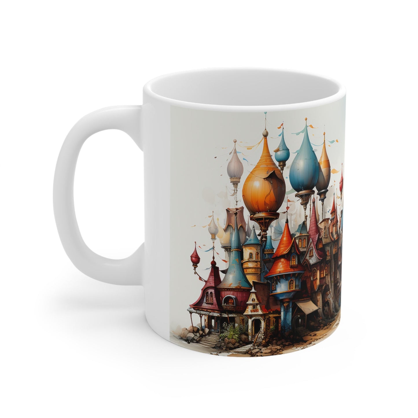 Enchanted Castle Mug, Whimsical Fairy-Tale Coffee Cup, Magical Kingdom Artwork, Fantasy Lover Drinkware, Dreamy Storybook Kitchen Accessory