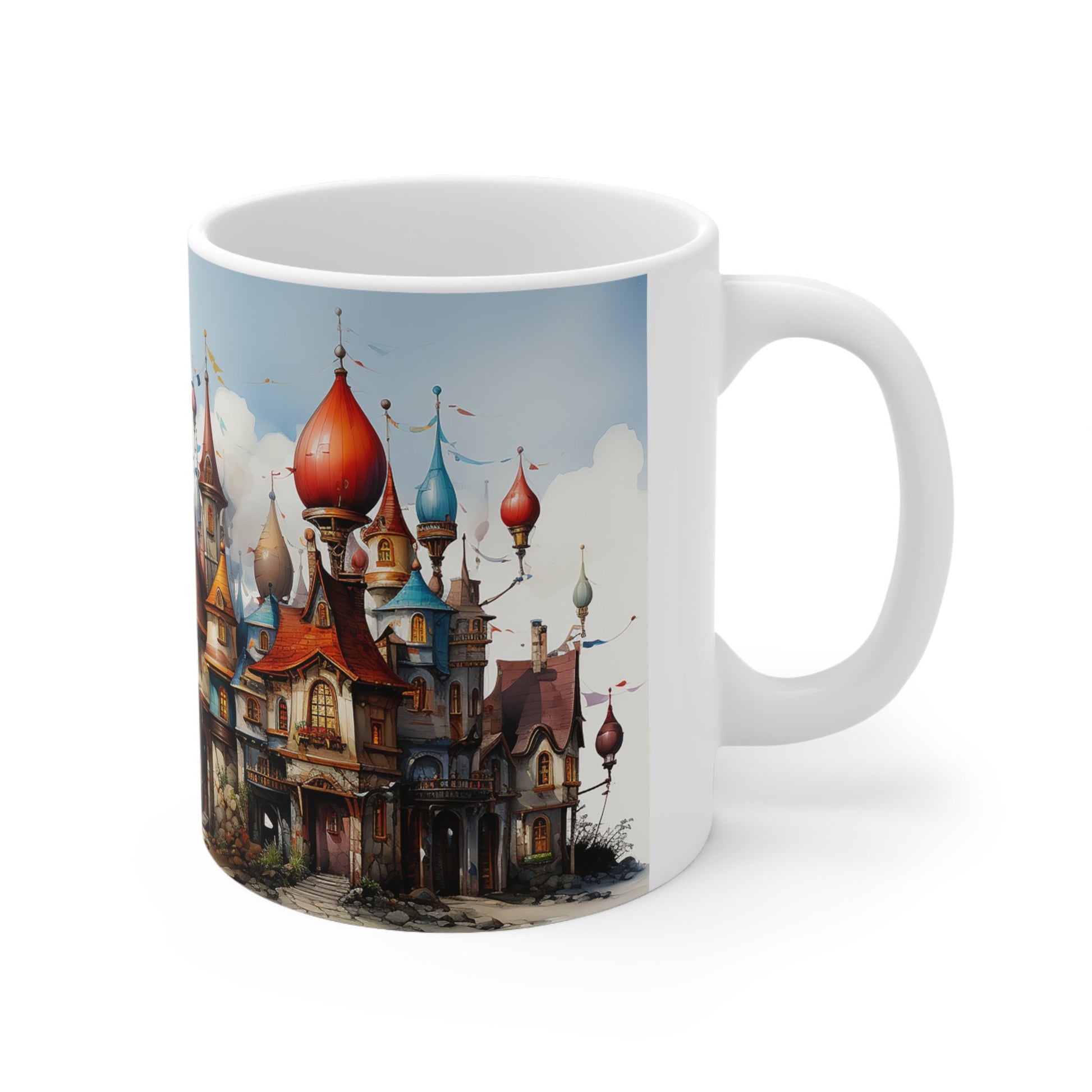 Enchanted Castle Mug, Whimsical Fairy-Tale Coffee Cup, Magical Kingdom Artwork, Fantasy Lover Drinkware, Dreamy Storybook Kitchen Accessory