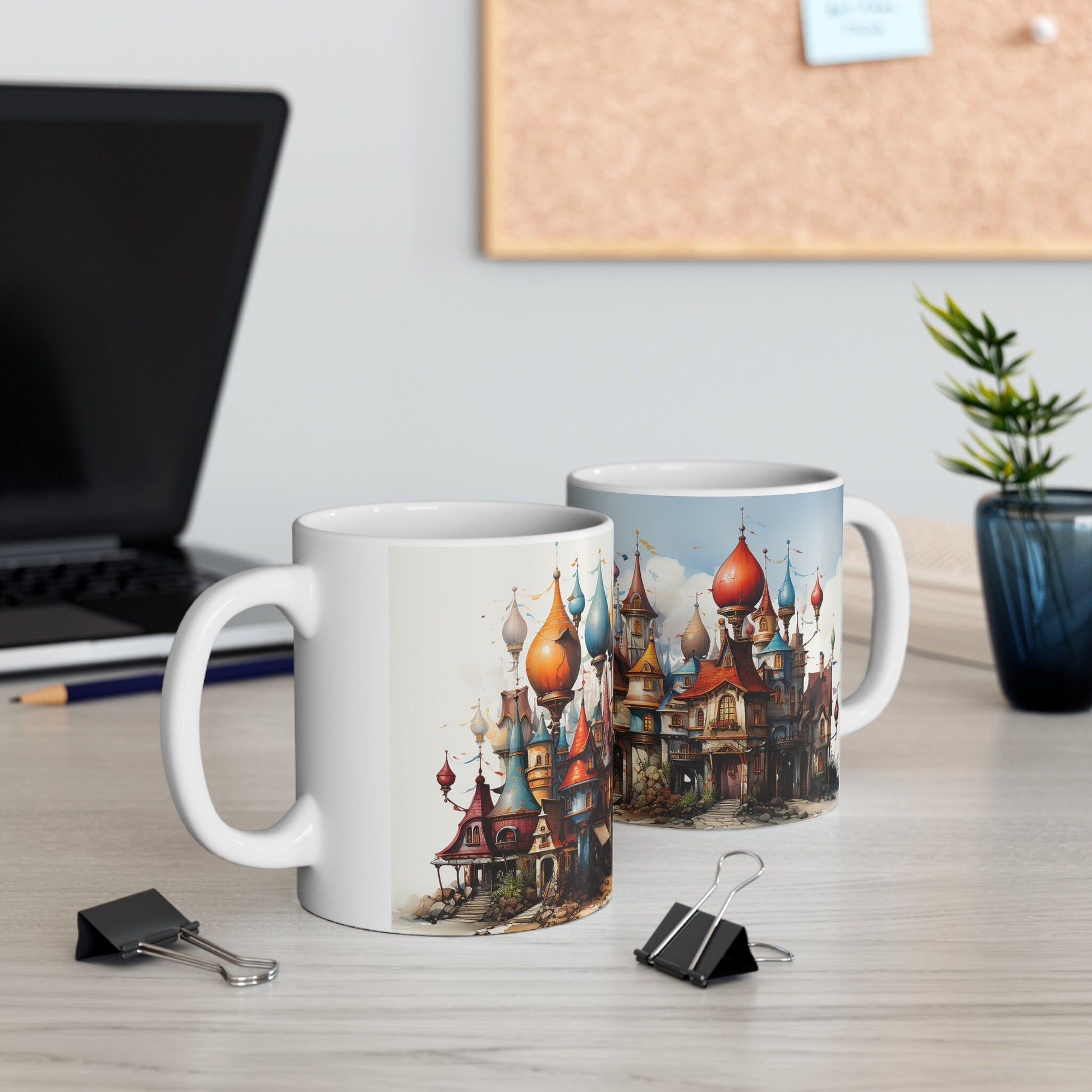 Enchanted Castle Mug, Whimsical Fairy-Tale Coffee Cup, Magical Kingdom Artwork, Fantasy Lover Drinkware, Dreamy Storybook Kitchen Accessory