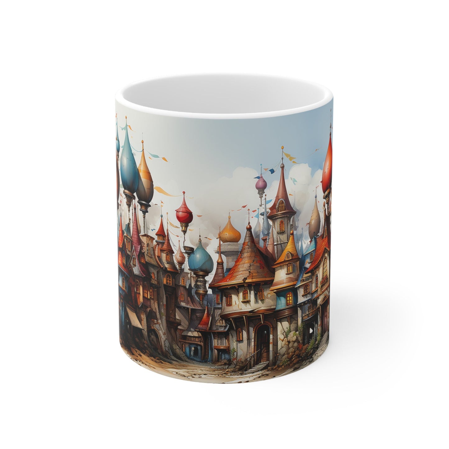 Enchanted Castle Mug, Whimsical Fairy-Tale Coffee Cup, Magical Kingdom Artwork, Fantasy Lover Drinkware, Dreamy Storybook Kitchen Accessory