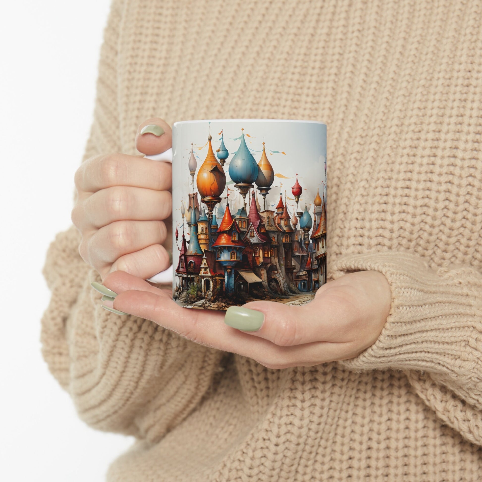 Enchanted Castle Mug, Whimsical Fairy-Tale Coffee Cup, Magical Kingdom Artwork, Fantasy Lover Drinkware, Dreamy Storybook Kitchen Accessory