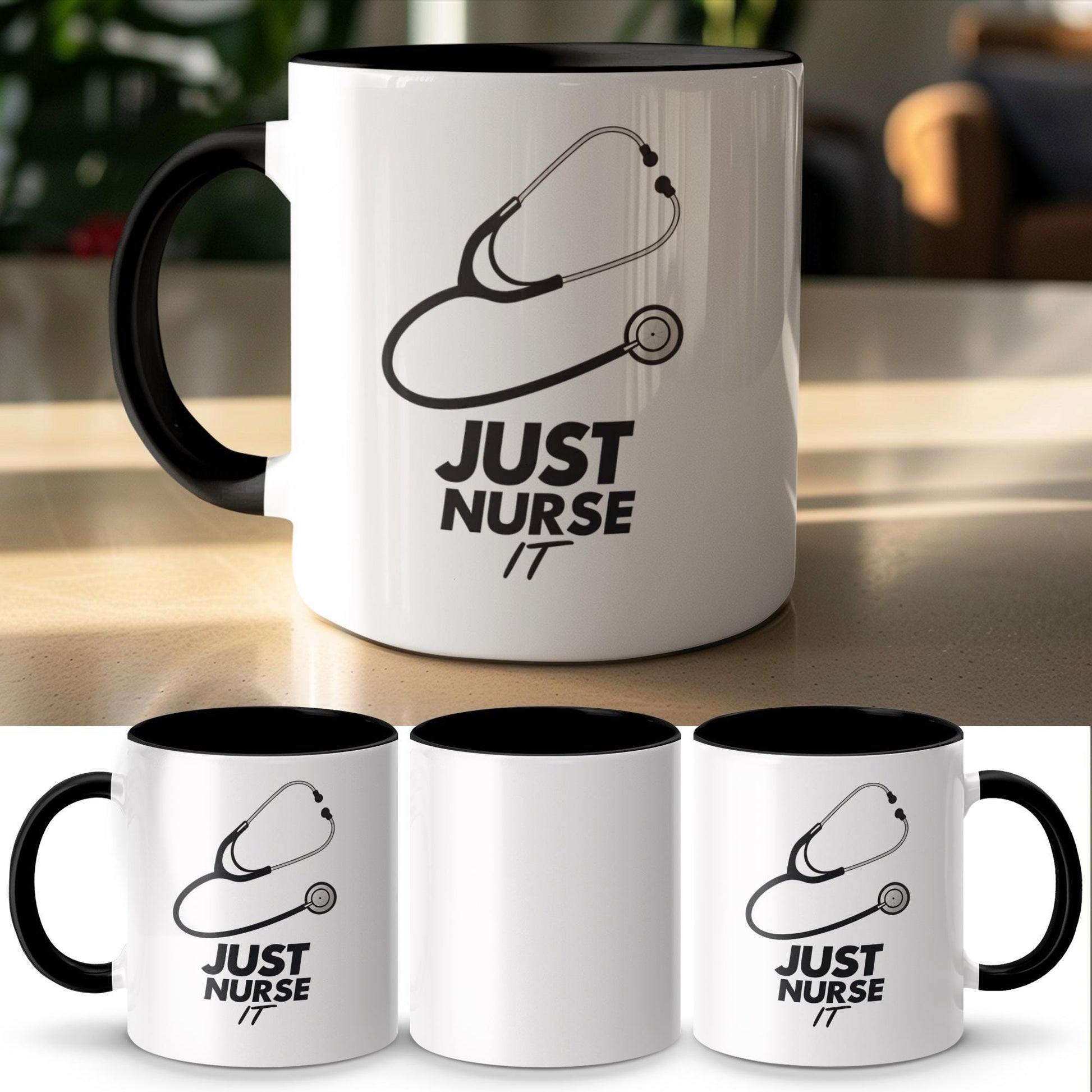 Just Nurse It Mug, Funny Nursing Coffee Cup, 11oz & 15oz Ceramic Mug, White or Accent Colors, Nurse Appreciation Gift