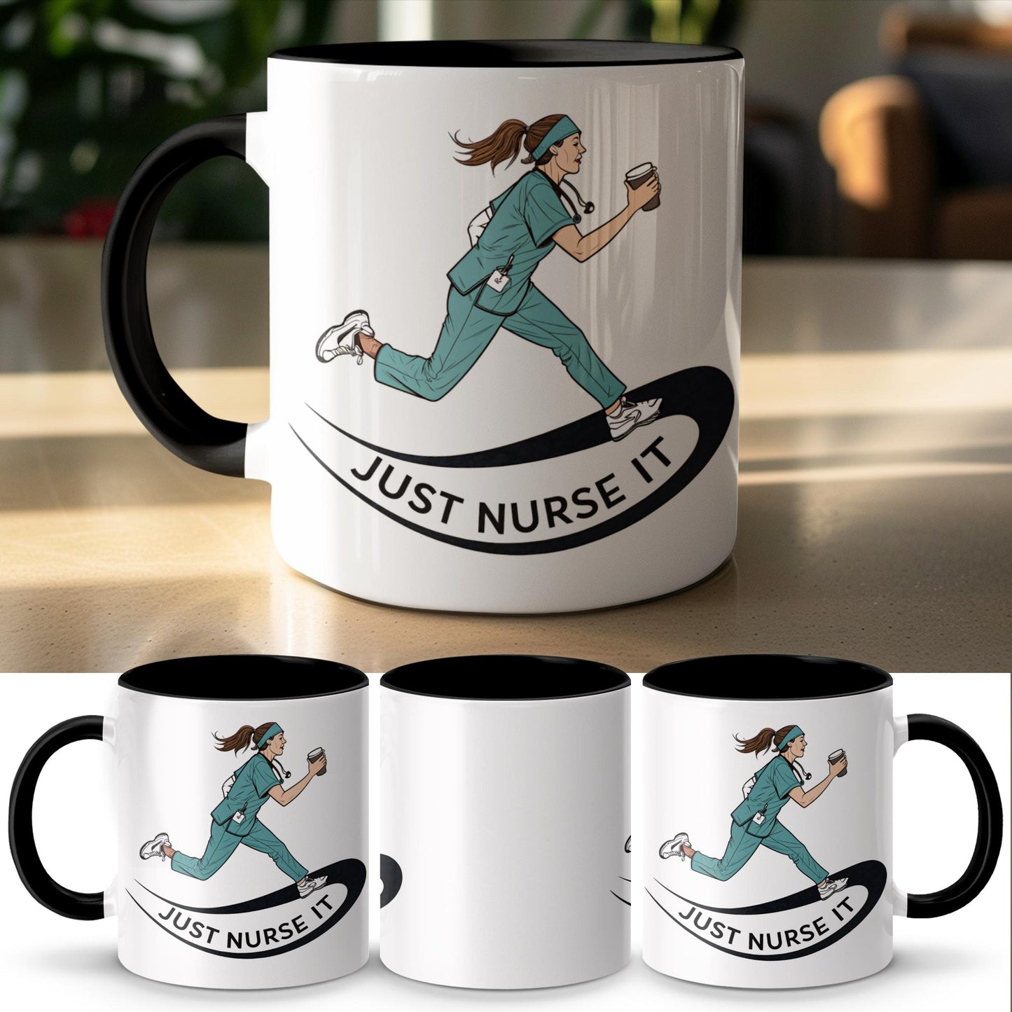 Just Nurse It Coffee Mug, Fun Nurse Design, 11oz & 15oz Ceramic Mug, Nurse Appreciation Gift, Healthcare Humor