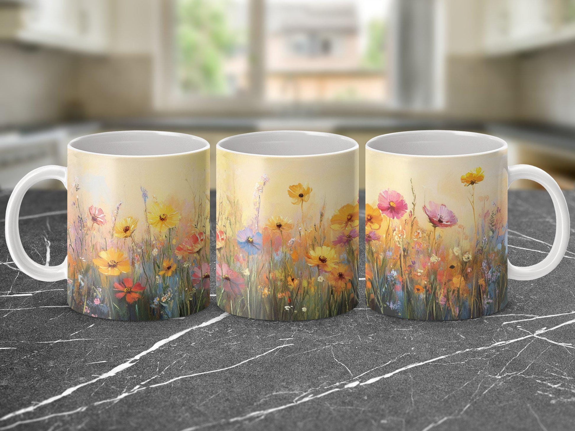 Floral Mug, Colorful Flower Design Mug, Beautiful Nature Art Mug, Vibrant Blossom Coffee Cup, Artistic Floral Print Mug