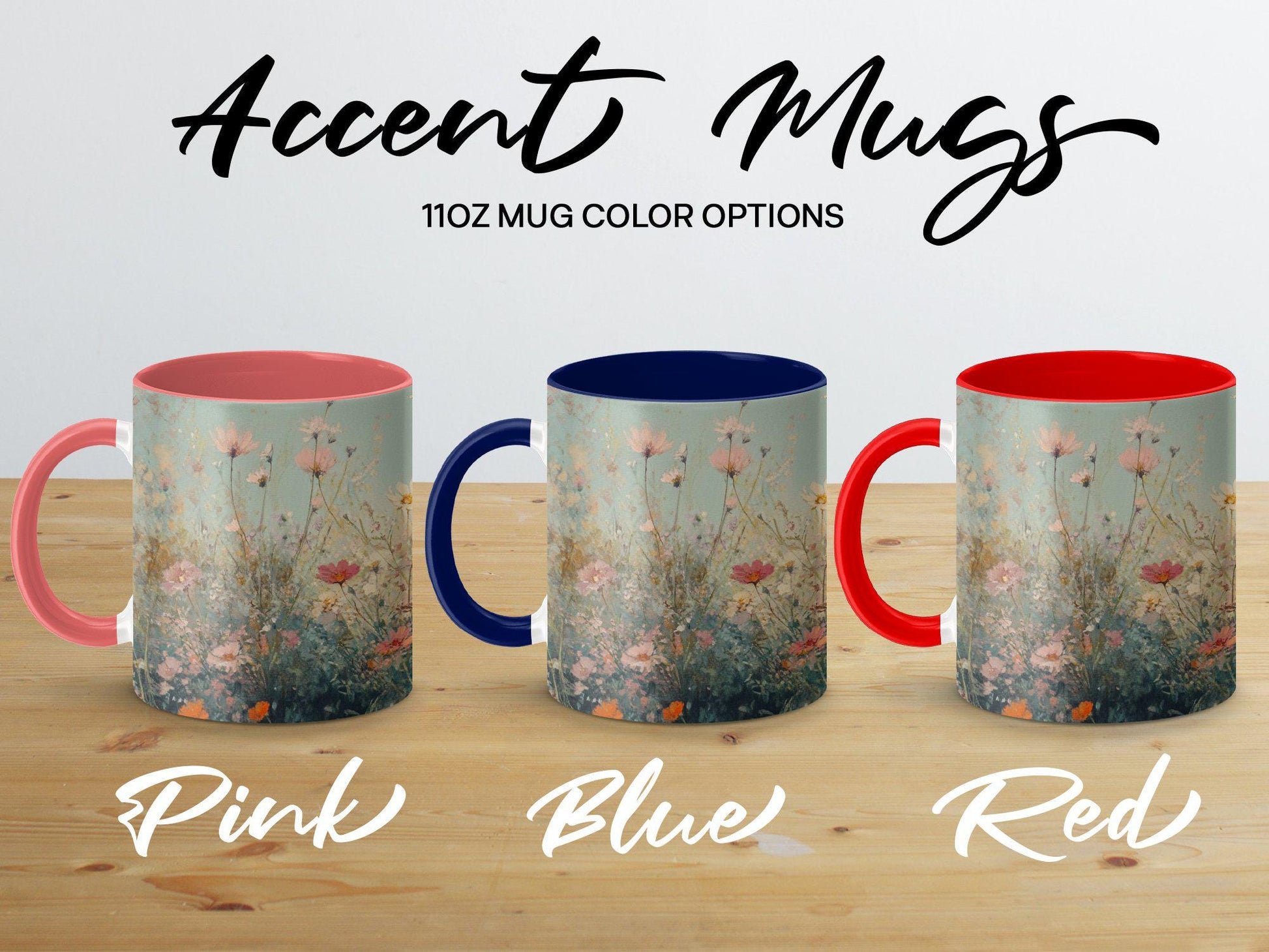 Floral Mug, Botanical Mug, Wildflowers Coffee Cup, Artistic Flower Mug, Nature Inspired Drinkware, Colorful Floral Mug for Tea or Coffee