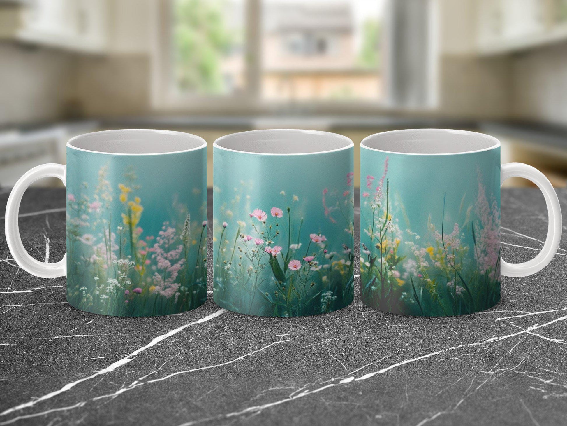 Beautiful Floral Mug, Wildflowers Coffee Cup, Colorful Flowers Tea Mug, Spring Blossoms Mug, Nature Inspired Mug, Flower Lover Gift