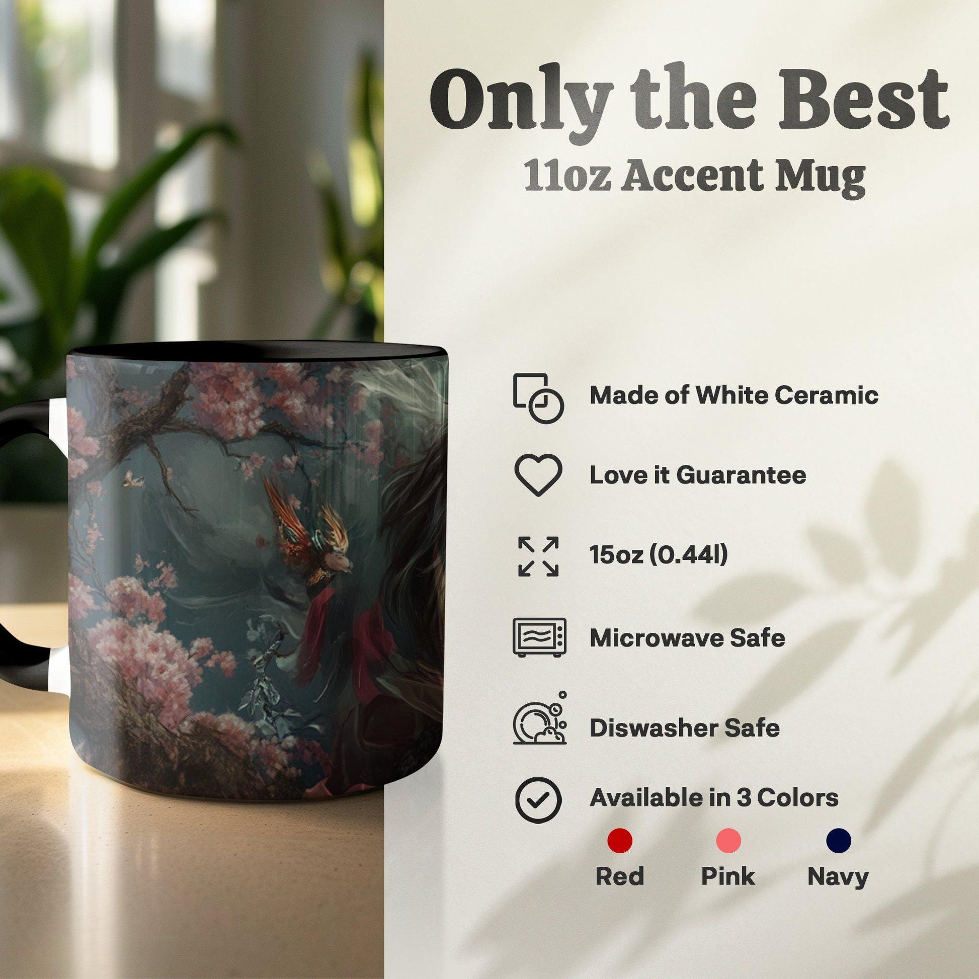 Cute Floral Dog Mug, Adorable Dog in Flowers Coffee Mug, Unique Gift for Dog Lovers, Artistic Dog Print Mug, High-Quality Ceramic