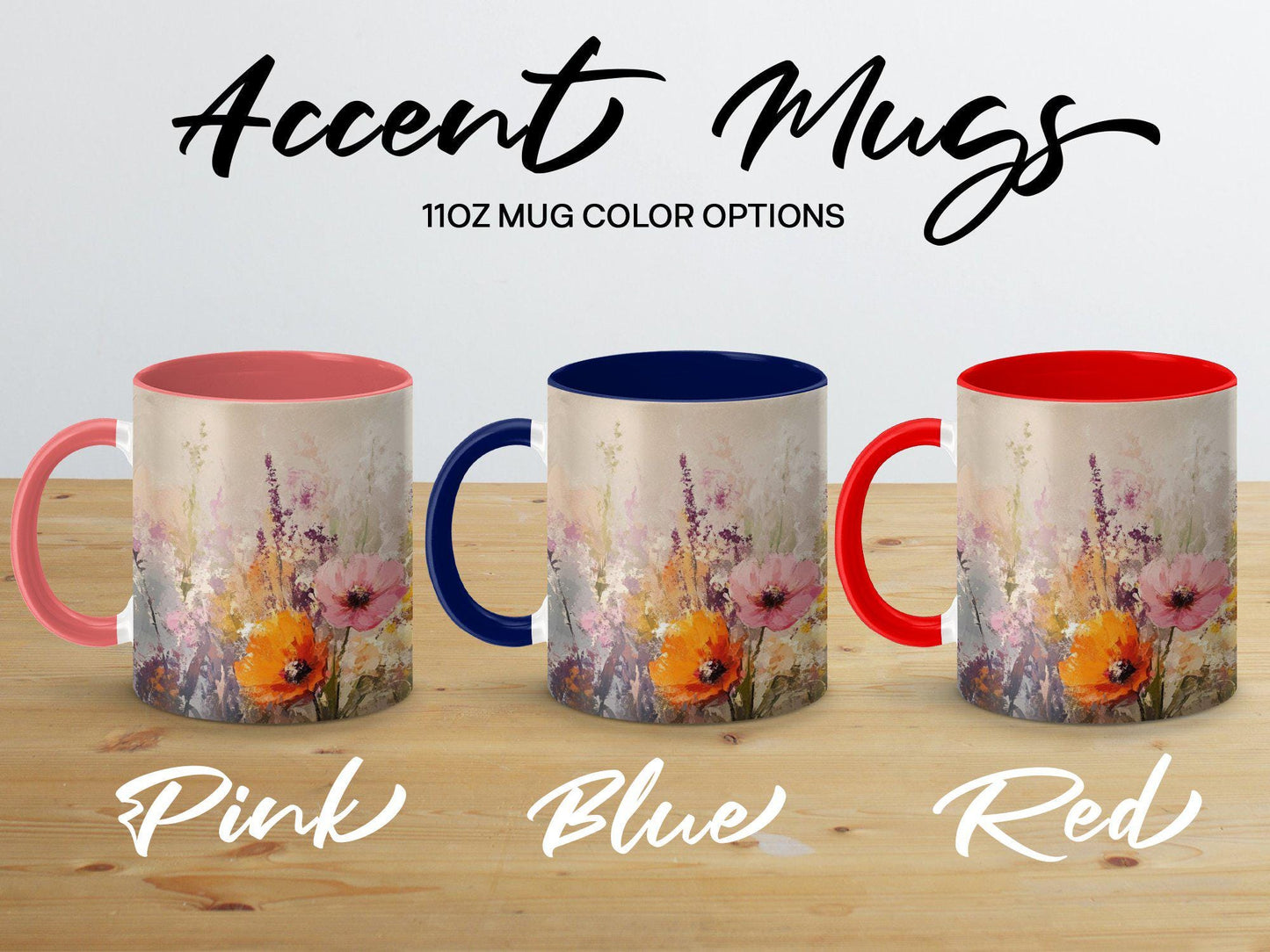 Colorful Floral Watercolor Mug, Artistic Flower Design Mug, Unique Gift for Art Lovers, Beautifully Painted Mug for Tea Coffee