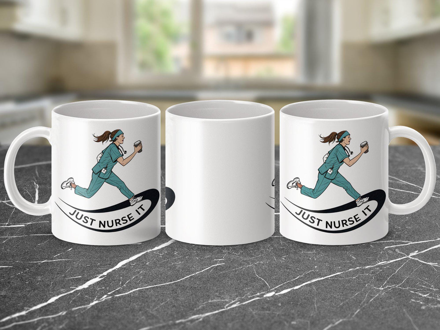 Just Nurse It Coffee Mug, Fun Nurse Design, 11oz & 15oz Ceramic Mug, Nurse Appreciation Gift, Healthcare Humor