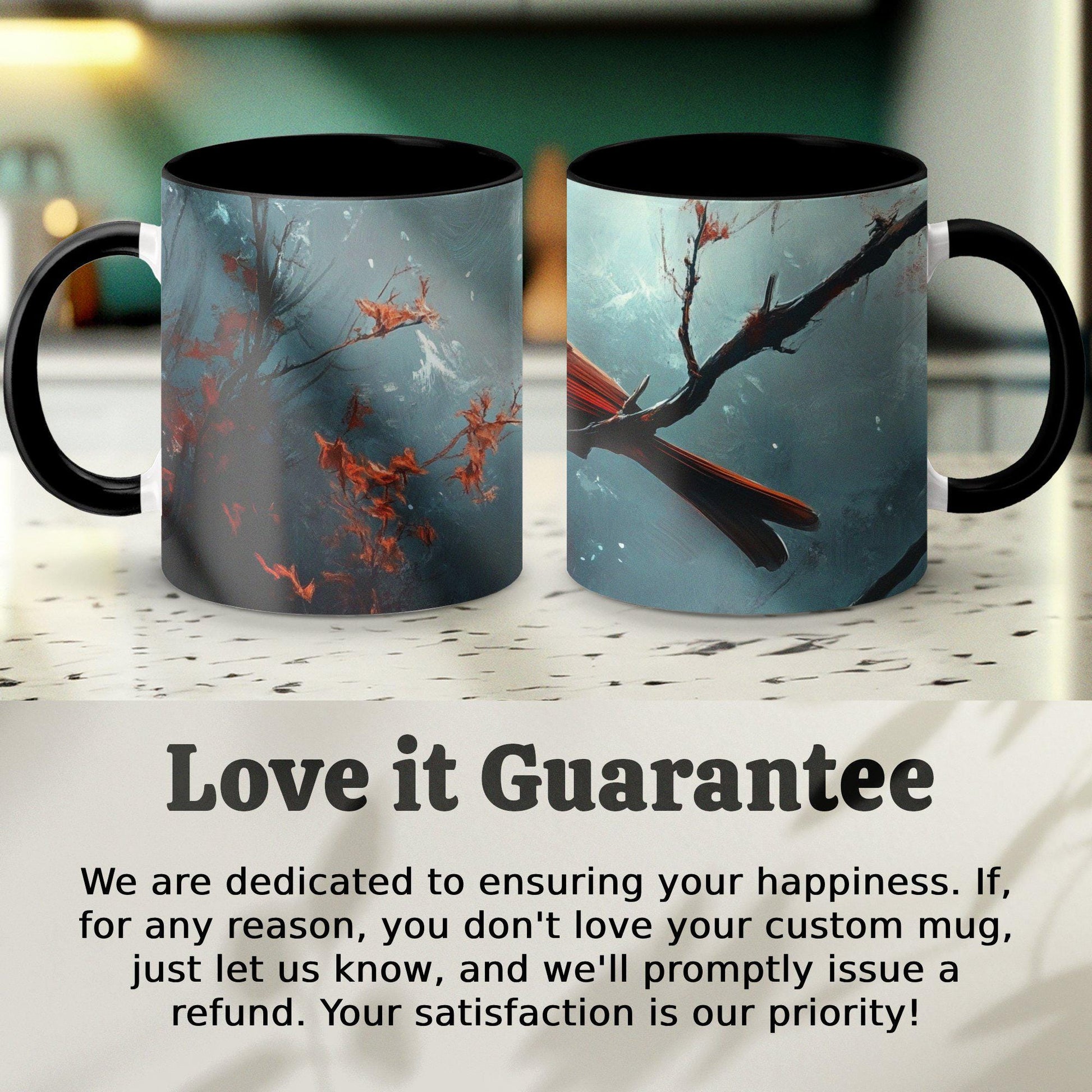 Cardinal Bird Mug, Cute Bird Coffee Cup, Red Bird Art Mug, Nature Lover's Mug, Birdwatching Gift Mug, Unique Bird Lover's Cup