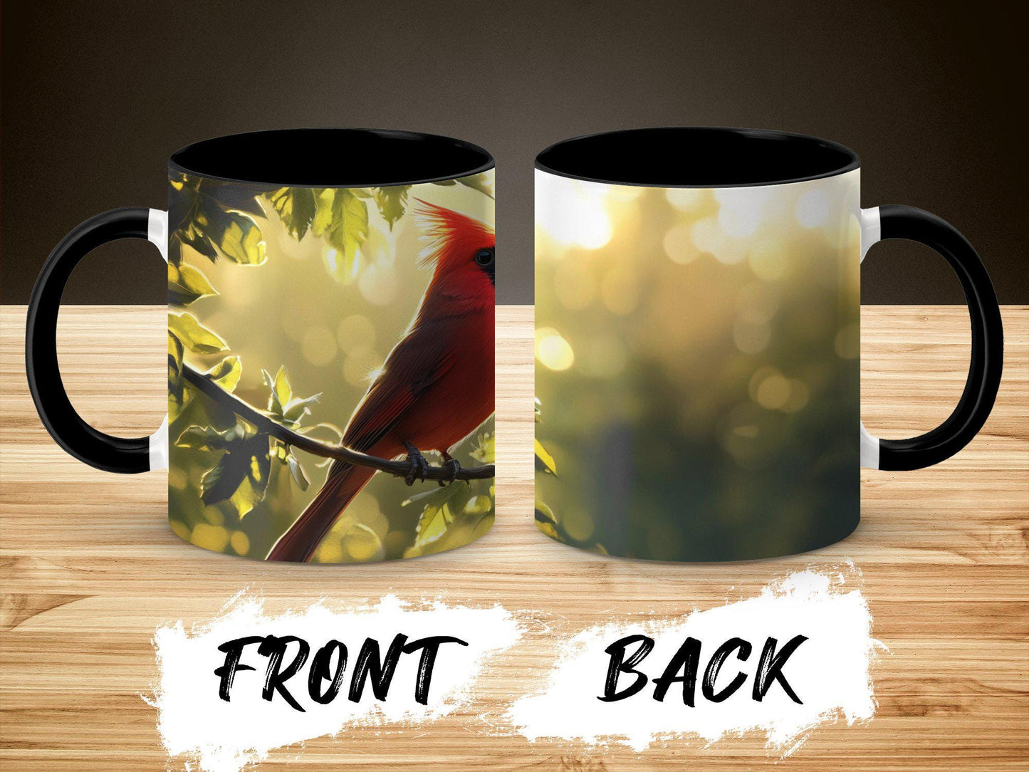 Red Cardinal Bird Mug, Nature Inspired Coffee Cup, Vibrant Bird Design, Bird Watching Enthusiast Gift, Unique Bird Lover Mug, Morning Coffee