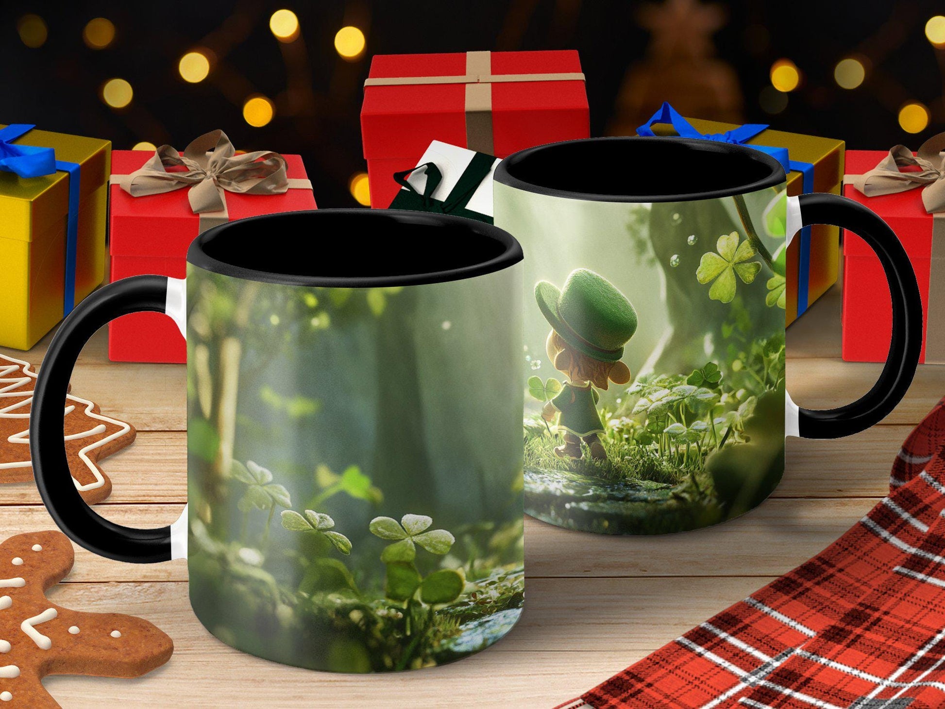 Cute Leprechaun In Enchanted Forest Mug, Whimsical Coffee Cup, Mythical Creature Artwork, Unique Novelty Gift, Fantasy Drinkware