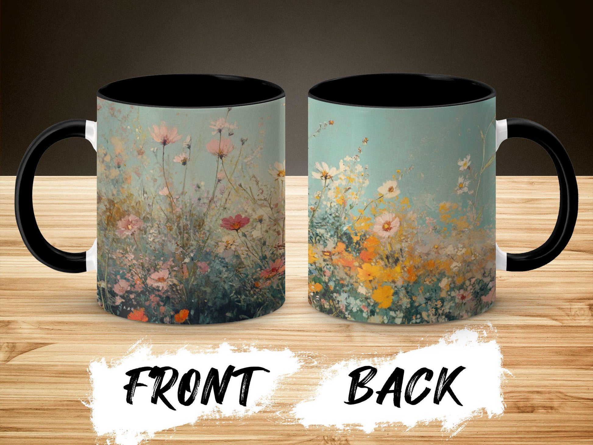 Floral Mug, Botanical Mug, Wildflowers Coffee Cup, Artistic Flower Mug, Nature Inspired Drinkware, Colorful Floral Mug for Tea or Coffee