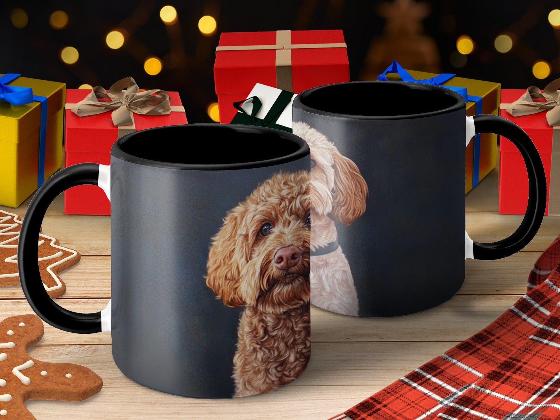 Cute Dog Duo Illustration Coffee Mug, Adorable Dog Lovers Gift, Unique Coffee Mug for Dog Enthusiasts, Perfect Pet Owner Present