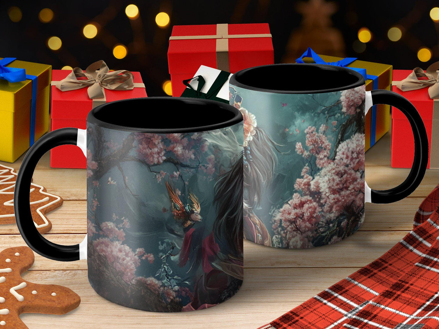 Cute Floral Dog Mug, Adorable Dog in Flowers Coffee Mug, Unique Gift for Dog Lovers, Artistic Dog Print Mug, High-Quality Ceramic