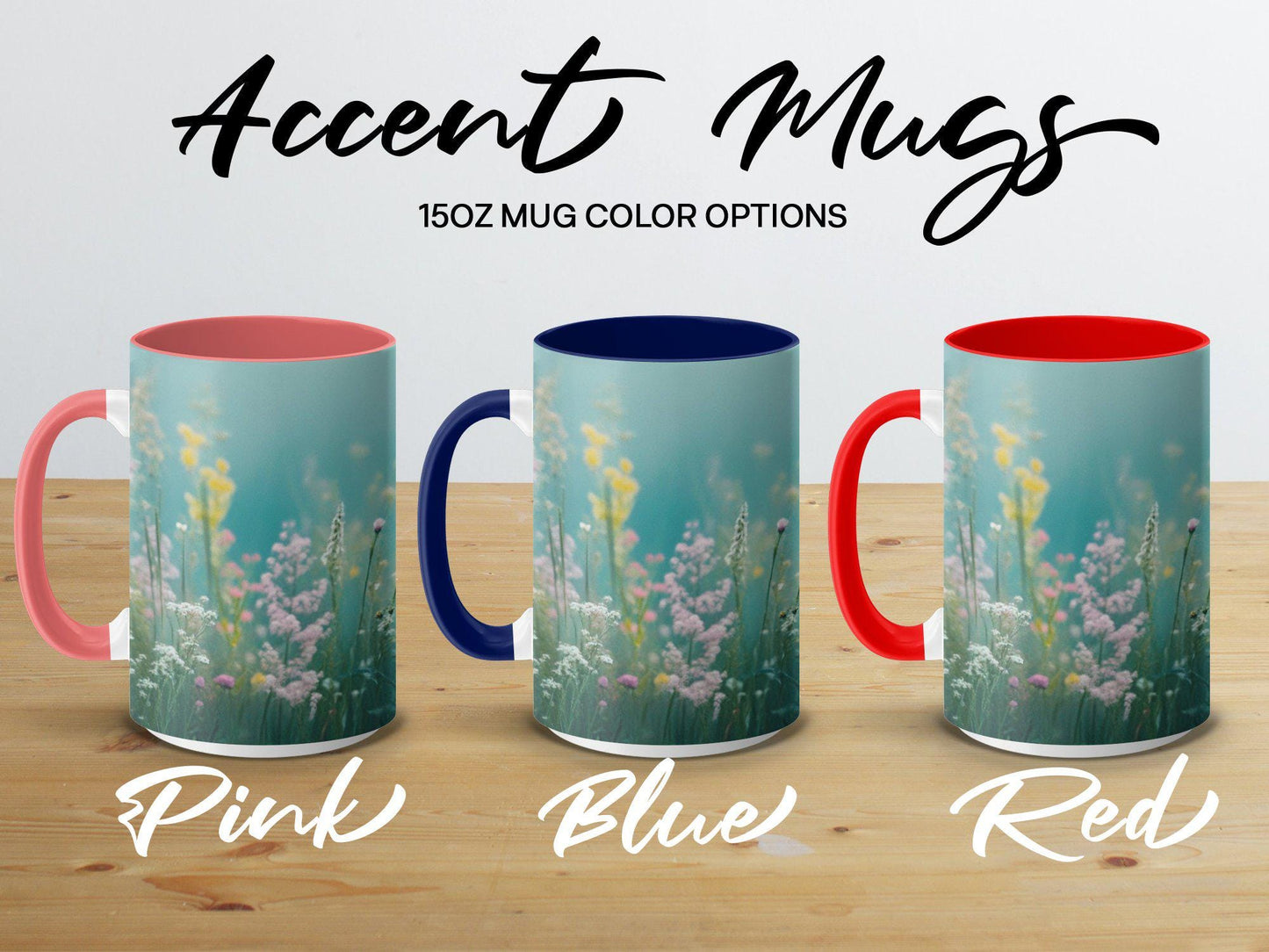 Beautiful Floral Mug, Wildflowers Coffee Cup, Colorful Flowers Tea Mug, Spring Blossoms Mug, Nature Inspired Mug, Flower Lover Gift