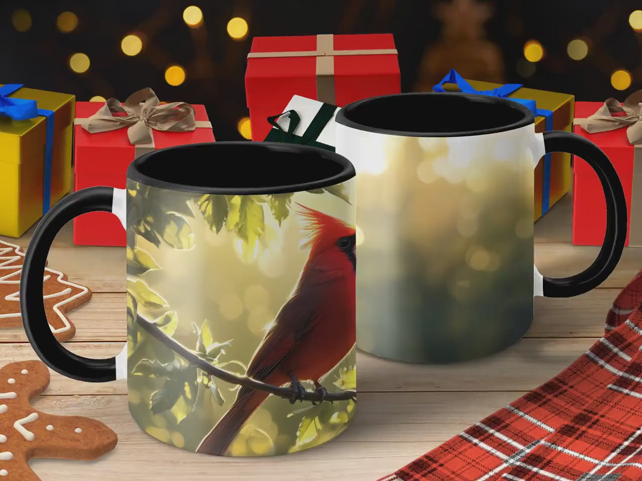 Red Cardinal Bird Mug, Nature Inspired Coffee Cup, Vibrant Bird Design, Bird Watching Enthusiast Gift, Unique Bird Lover Mug, Morning Coffee