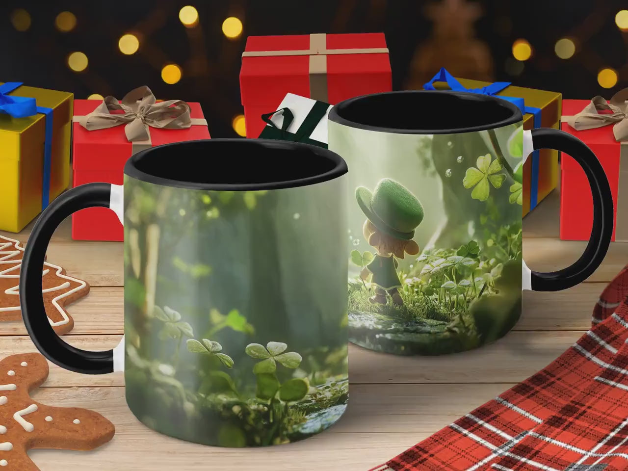 Cute Leprechaun In Enchanted Forest Mug, Whimsical Coffee Cup, Mythical Creature Artwork, Unique Novelty Gift, Fantasy Drinkware