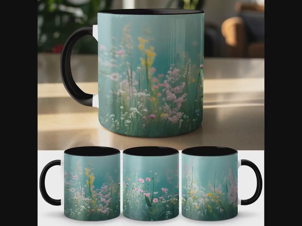 Beautiful Floral Mug, Wildflowers Coffee Cup, Colorful Flowers Tea Mug, Spring Blossoms Mug, Nature Inspired Mug, Flower Lover Gift